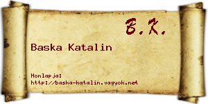 Baska Katalin névjegykártya