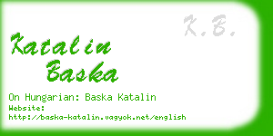 katalin baska business card